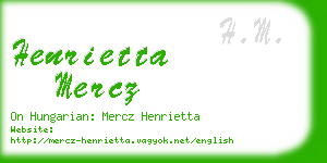 henrietta mercz business card